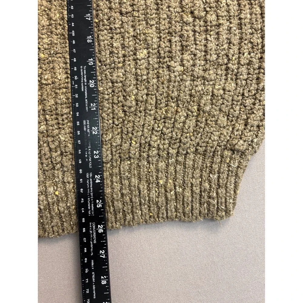 Vintage Banana Republic Mill Valley Cotton Ribbed Knit Sweater Brown Mens XL
